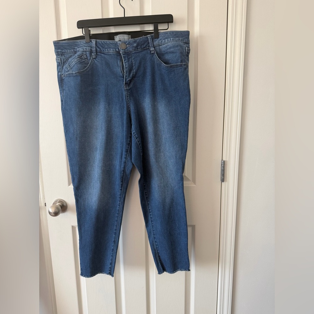 Wit & Wisdom ‘Ab’Solution High Waist Raw Hem Skinny Jeans - Picture 3 of 7